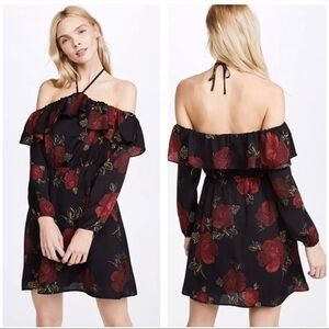 Cupcakes & Cashmere XS Boden Floral Mini Dress ~ Off Shoulder Party Dance Fairy
